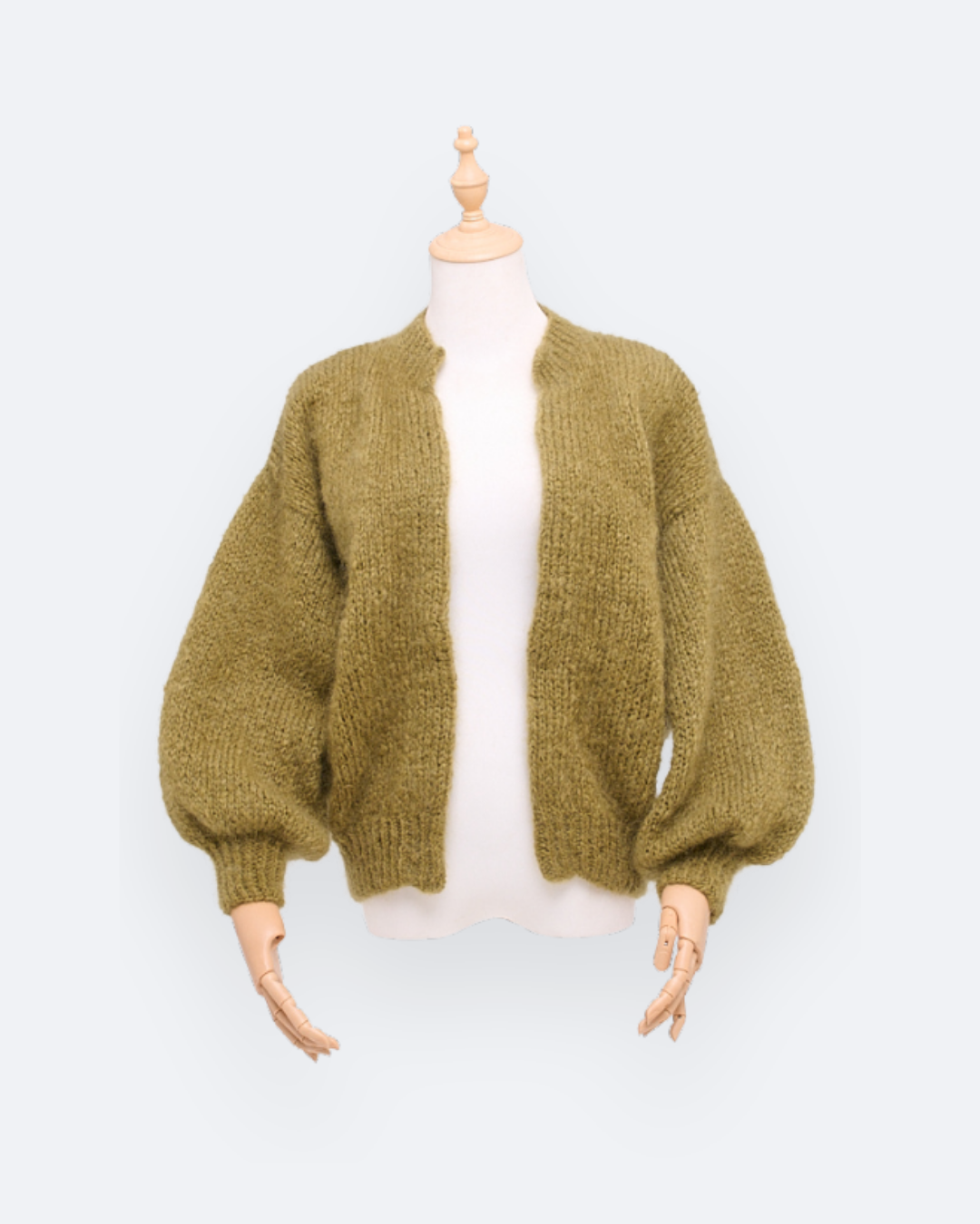 Mohair Cardigan Single Knit | Khaki Olive