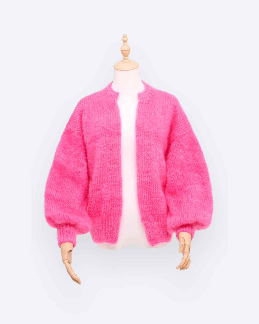 Mohair Cardigan Single Knit | Cerise