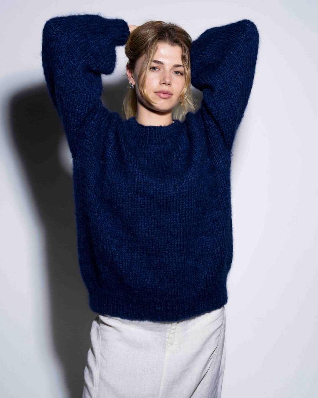 Mohair Jersey Single Knit | Navy