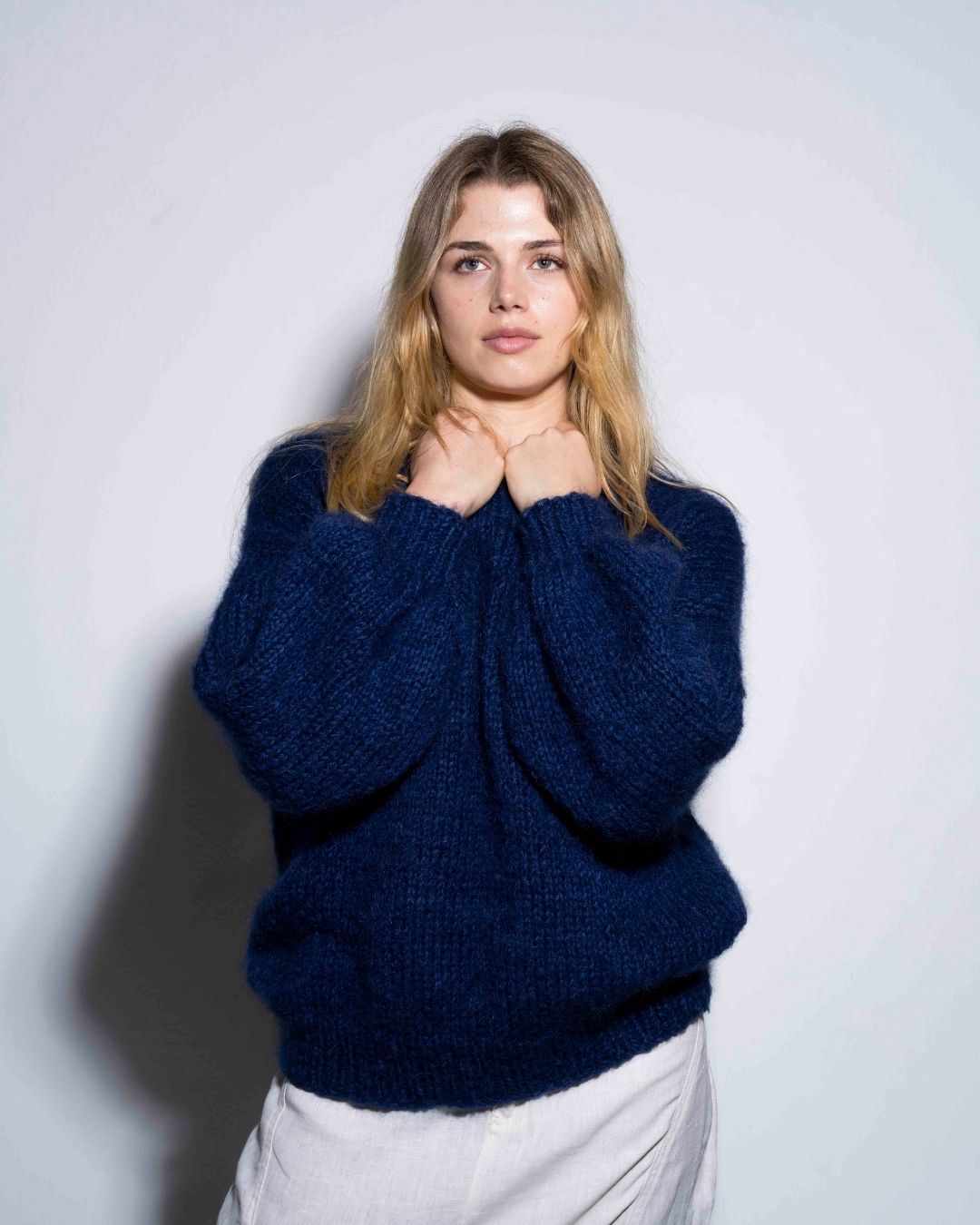 Mohair Jersey Single Knit | Navy