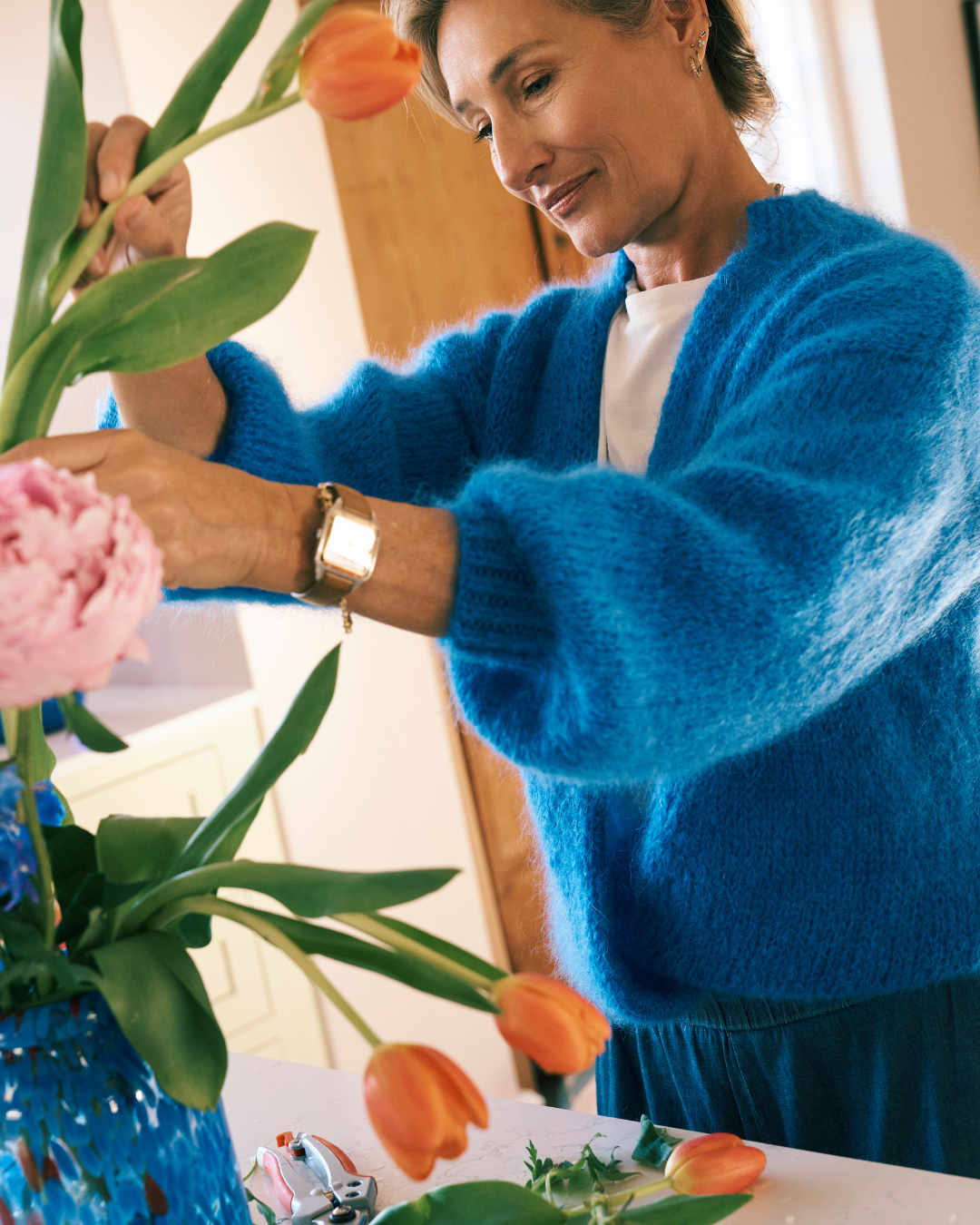 Mohair Cardigan Single Knit | Royal Blue